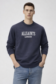 ALLSAINTS IMPORTED STORE ARTICLE SWEATSHIRT NAVY BLUE