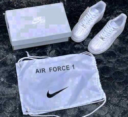 Nike Airforce 1 white pure leather heavy quality Womens 940