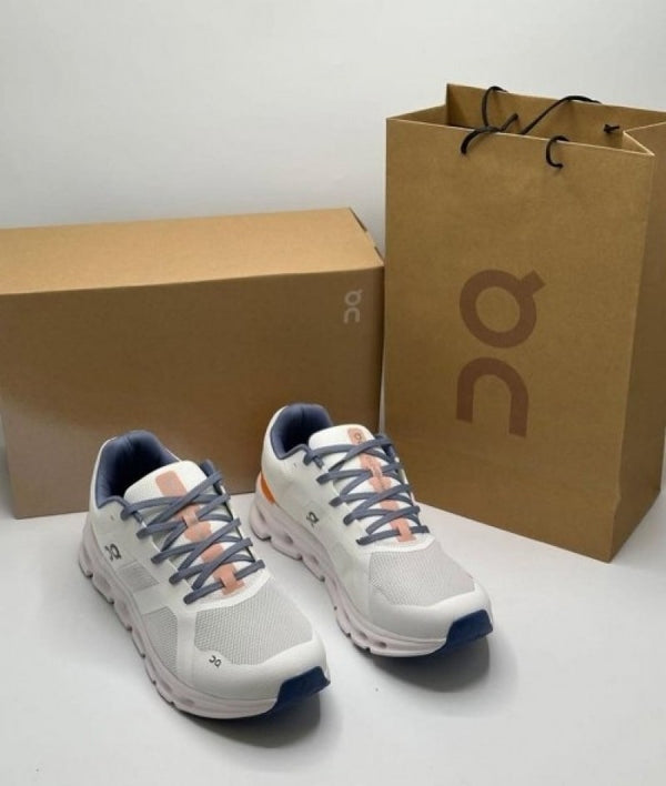 On Cloud Monster Undyed White Flame Running Shoes