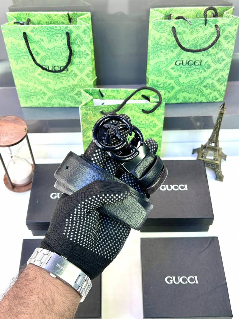 Gucci Full Black Belt Fa 31