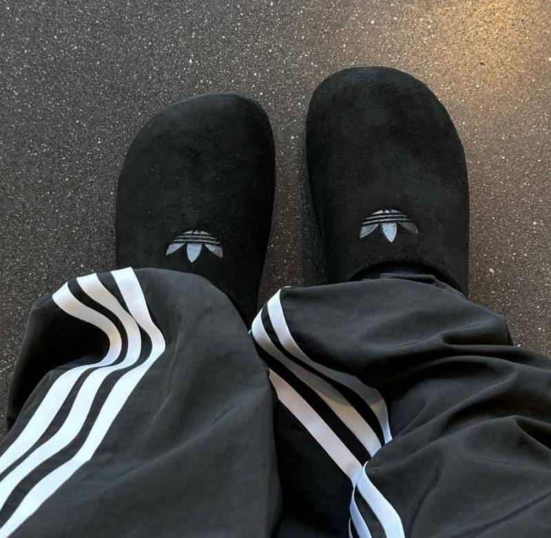 Adidas Adimule Slide Black Suede