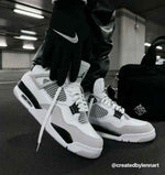 Air Jordan Retro 4 Military Black For Mens Semi UA
