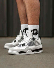 Air Jordan Retro 4 Military Black For Mens Semi UA