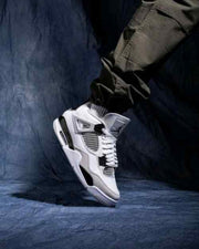 Air Jordan Retro 4 Military Black For Mens Semi UA