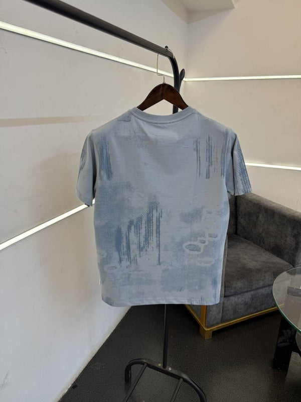 Loew e acid wash turkey imported round neck tshirt grey
