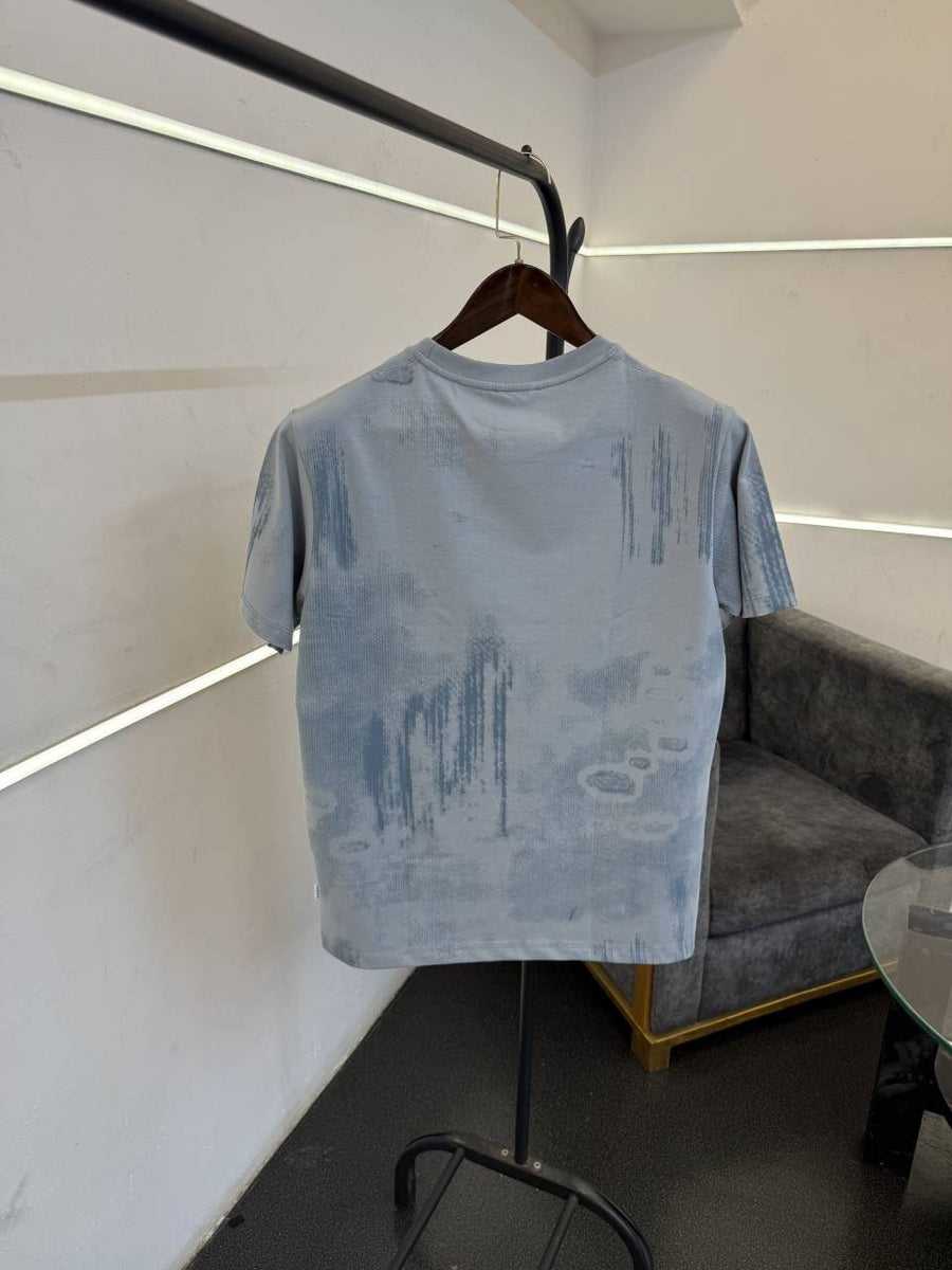 Loew e acid wash turkey imported round neck tshirt grey