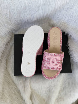 Chanel_Platform_Slides_Pink_For_Women_With_Original_Box_And_Carry_Bag