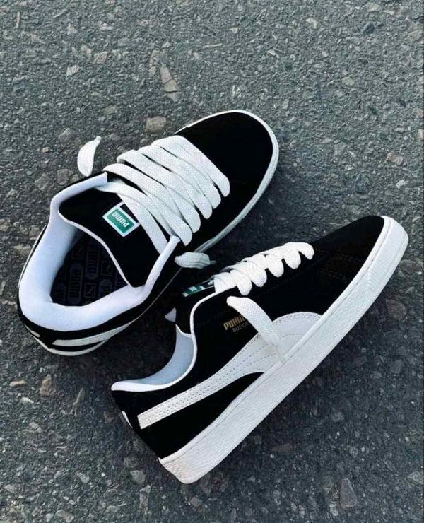 Puma suede Xl white black