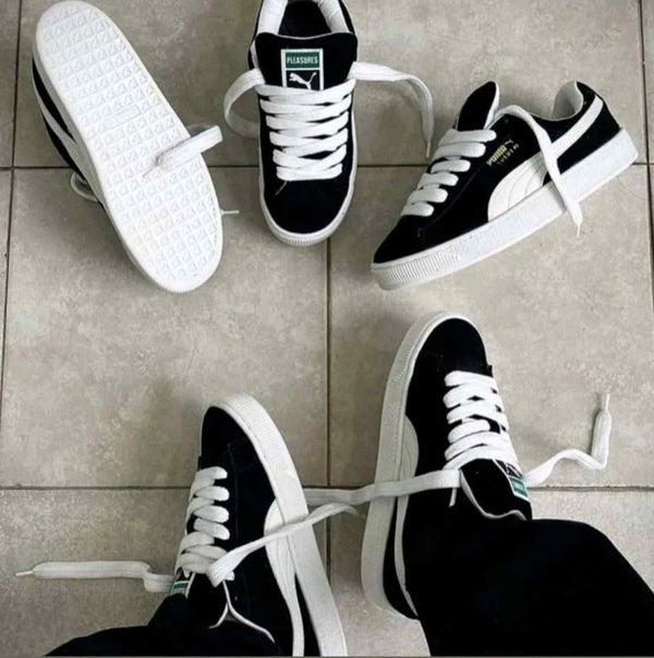 Puma suede Xl white black