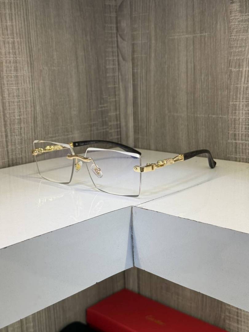 Cartier 3077 Frameless Wooden stick sunglass