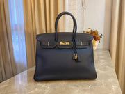 Hermes Birkin Signature Togo Handbag With Dust Bag (Black - 451)
