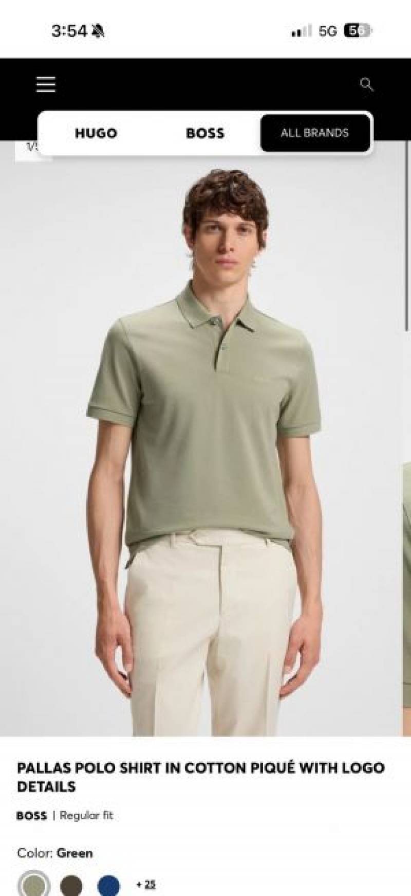Boss Chest Logo Polo T-shirt Green