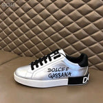 Dolce Gabana Portofino Logo Print Sneaker Silver Normal Defect Pis