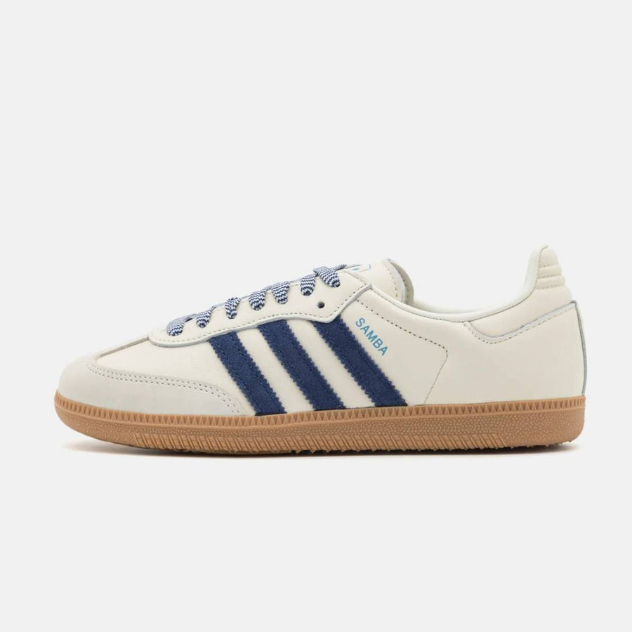 Adidas Samba White Blue Leather