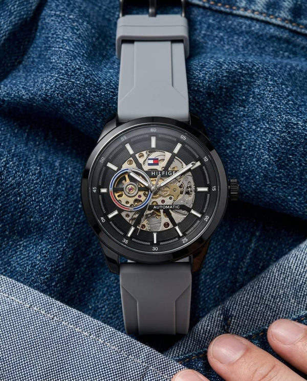 Tommy Hilfige_r Automatic Silicon Grey-Black