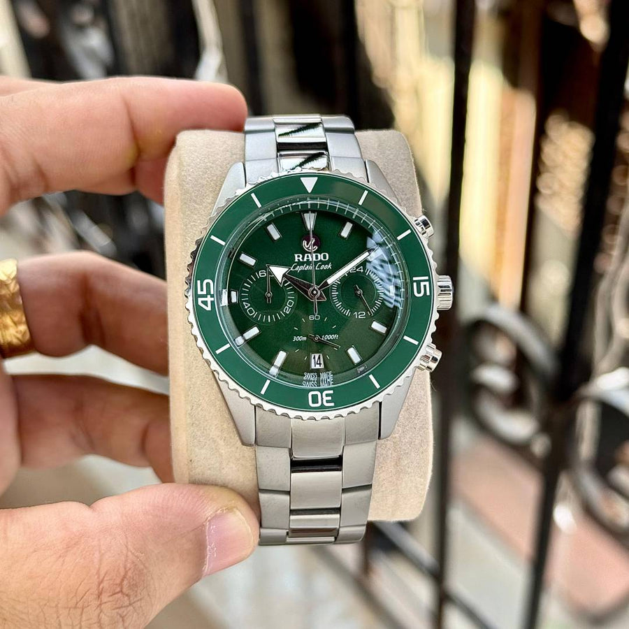 Rado Captain Cook HighTech Chronograph Silver-Green