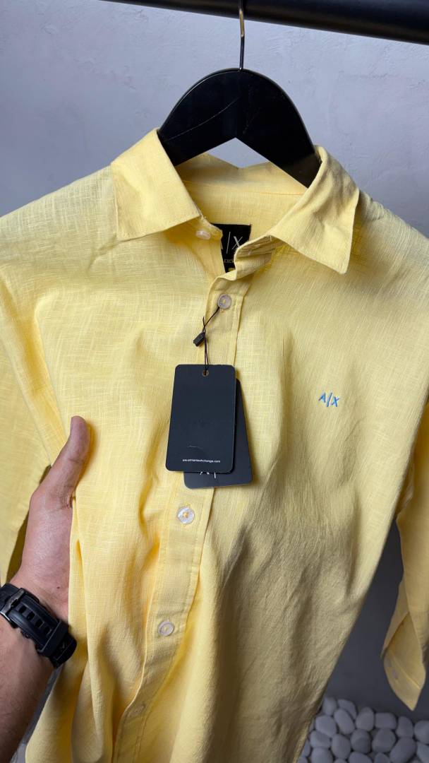 Armani Exchang e AX Premium Linen Shirts 2432.