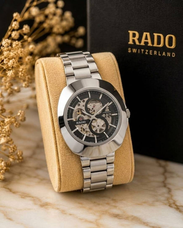 Rado DiaStar Original Skeleton Silver Black