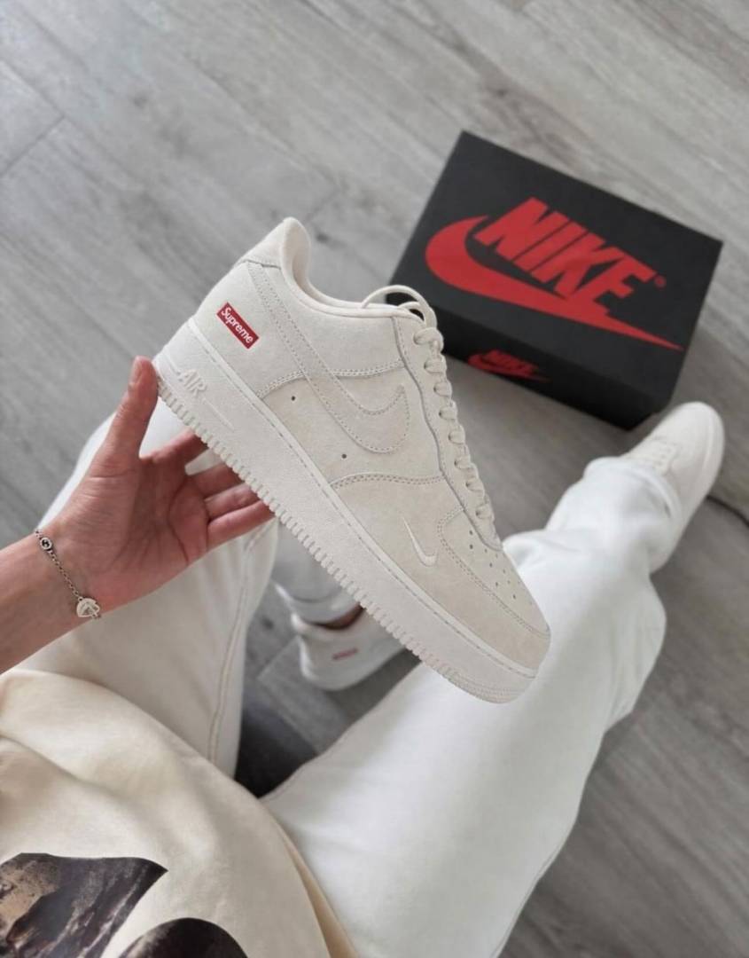 Nike AIRFORCE 1 LOW X SUPREME BEIGE SUEDE