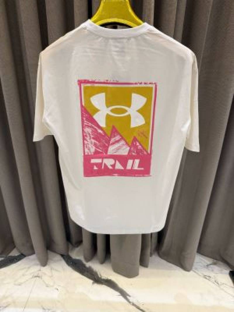 Sale Under Armor Round Neck T-shirt white Camouflage