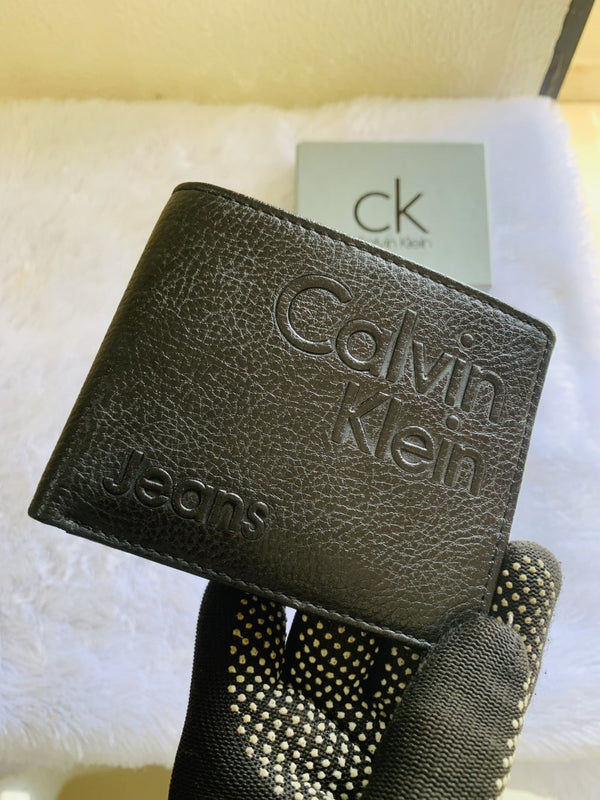 CK CALVIN KLINE FULL BLACK PRINTED PREMIUM QUALITY WALLET WITH BOX