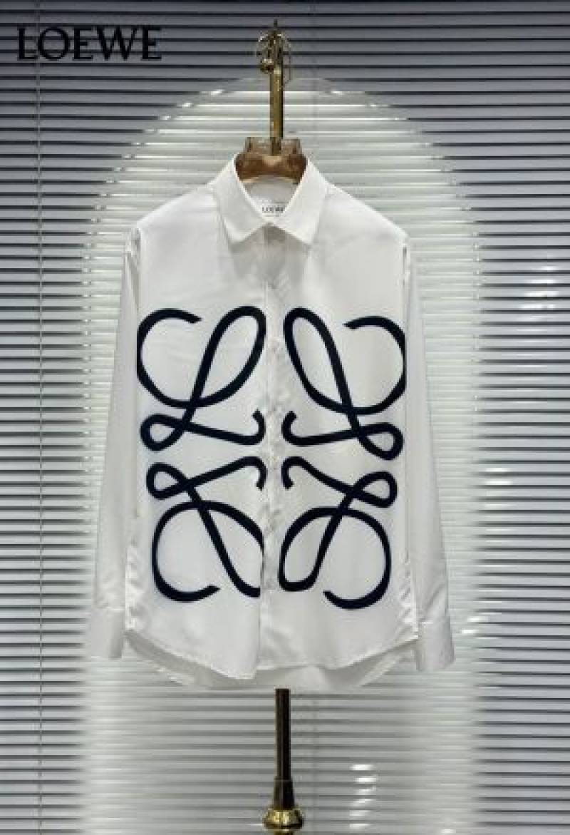 Loewe Full Monogram Full Sleeves Shirt White