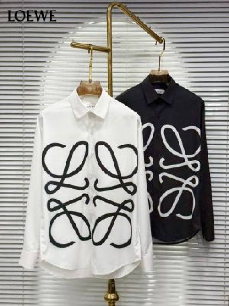 Loewe Full Monogram Full Sleeves Shirt White