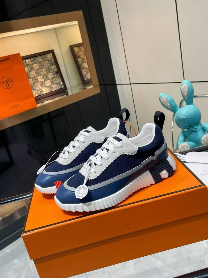 Hermes BOUNCING SNEAKER NAVY WHITE UA QUALITY