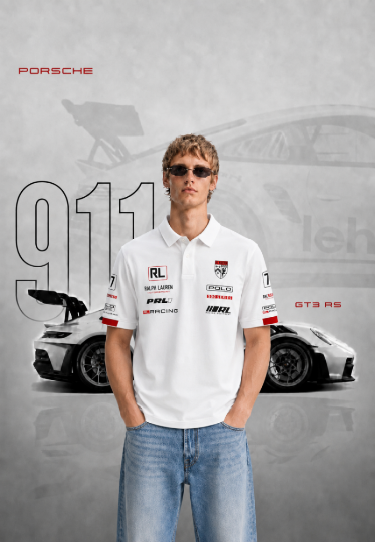 PORSCHEx Ralpxh Lauren IMPORTED STORE ARTICLE POLO T-SHIRT