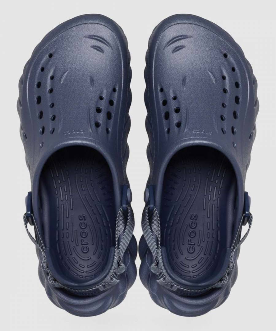 Echo Clogs Navy Blue With Og Box And Carry Bag