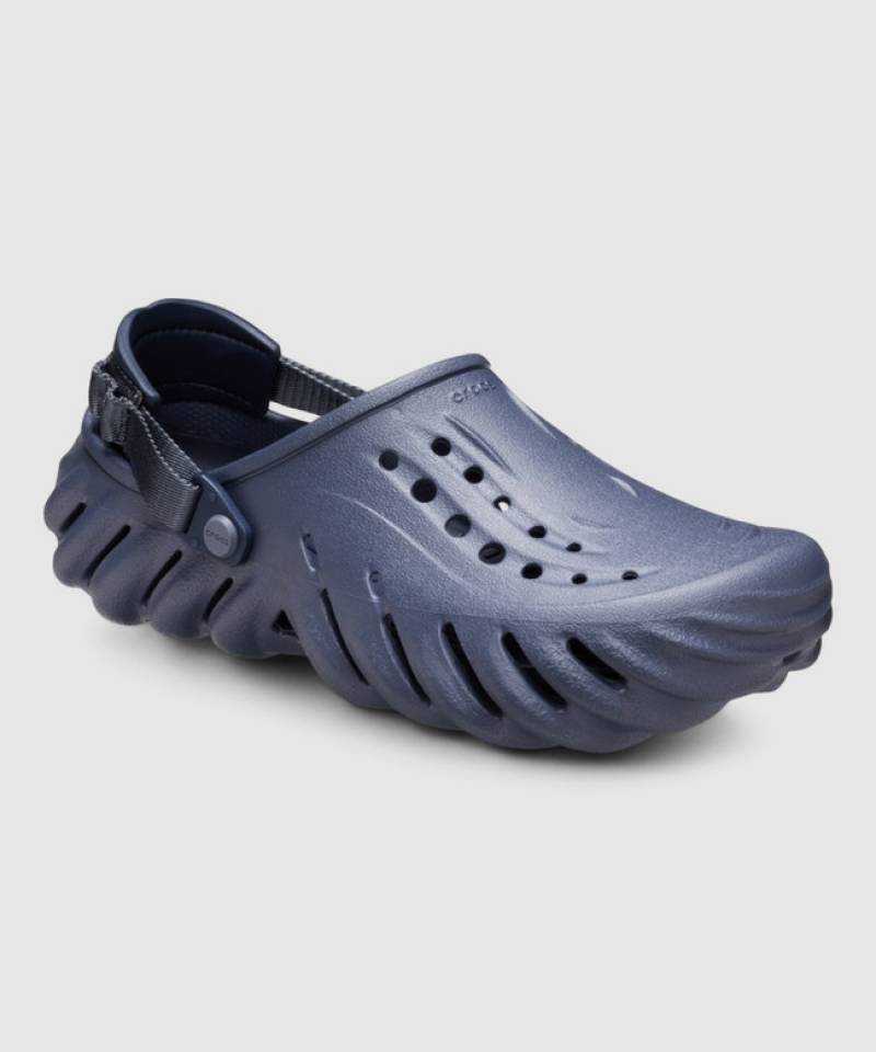 Echo Clogs Navy Blue With Og Box And Carry Bag