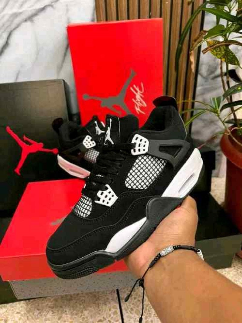 Air Nikkee Jordan Retro 4 Thunder Black White Semi UA