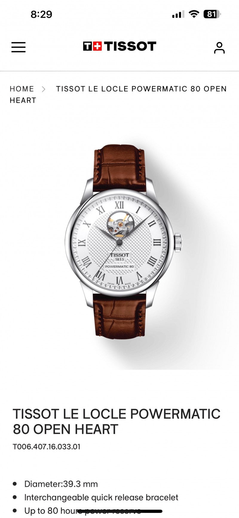 Tissot 1853 Le Locle