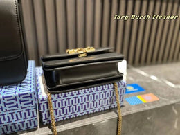 Tory257 Burch Eleanor Premium Quality Shoulder Bag With OG Box & Dust Bag (Black - 257)
