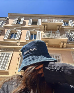 Miu Miu Premium Denim Bucket Hat (Blue) Premium Unisex Hat