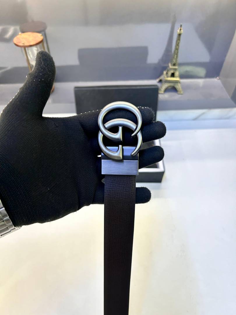Gucci Belt & Wallet Combo Grey Black Fa 719