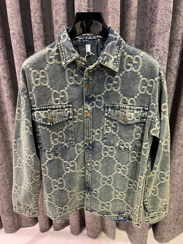 Gucci IMPORTED STORE ARTICLE DENIM SHIRT
