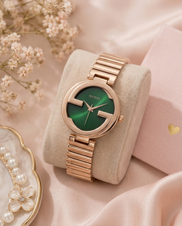 Gucci Interlocking G Plane Ring Rose-Gold Green