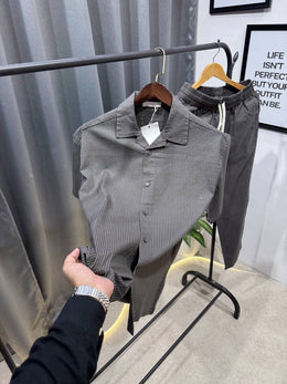 Zarra dark grey Imported track suit with lining pattern
