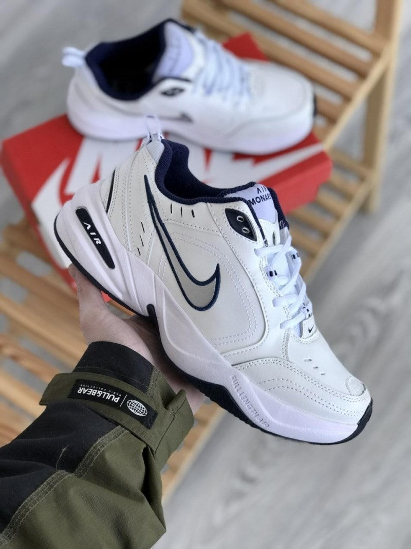 Nike Air Monarch IV White Metallic Silver 149