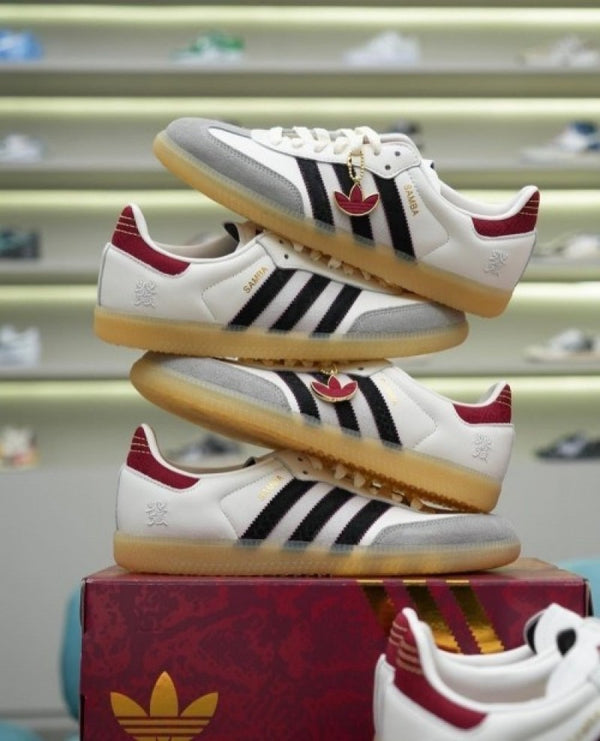 Adidas Samba Og Cloud White Core Black Active Maroon
