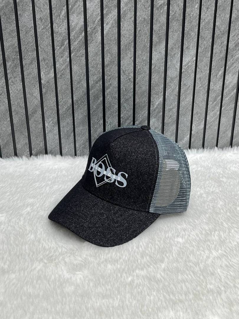 Hugo Bos_Front_Logo_Net_Premium_Unisex_Cap_With_Safety_Box