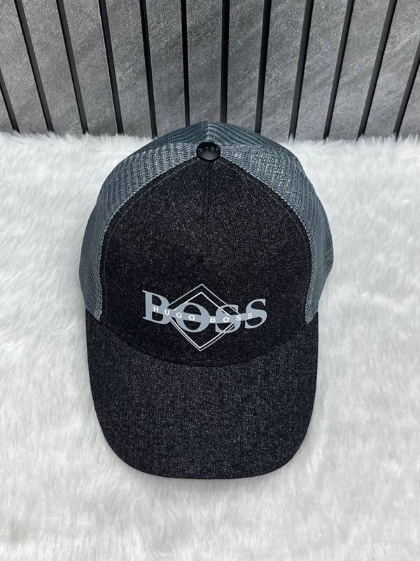 Hugo Bos_Front_Logo_Net_Premium_Unisex_Cap_With_Safety_Box
