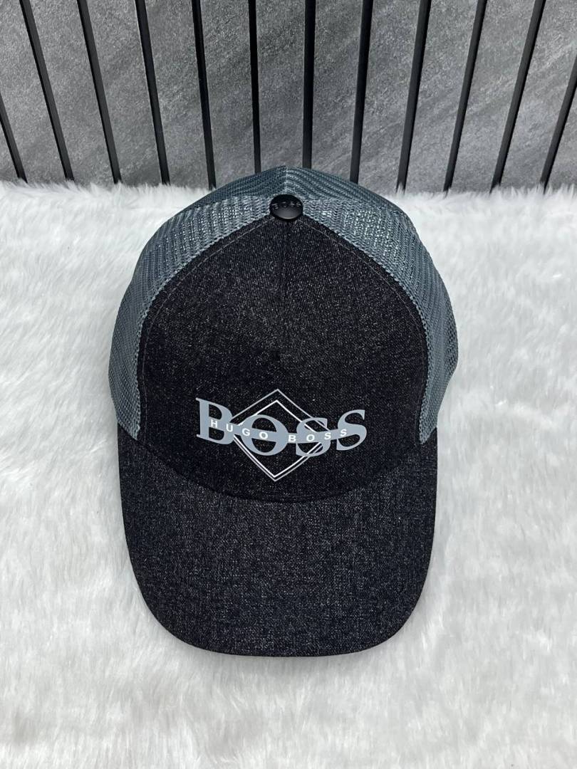 Hugo Bos_Front_Logo_Net_Premium_Unisex_Cap_With_Safety_Box