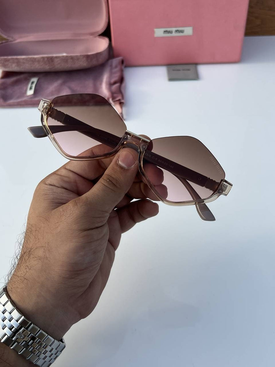 Miu miu 113 peach brown