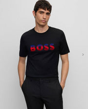 SALE Middle Brand Print Round Neck T-shirt full Black