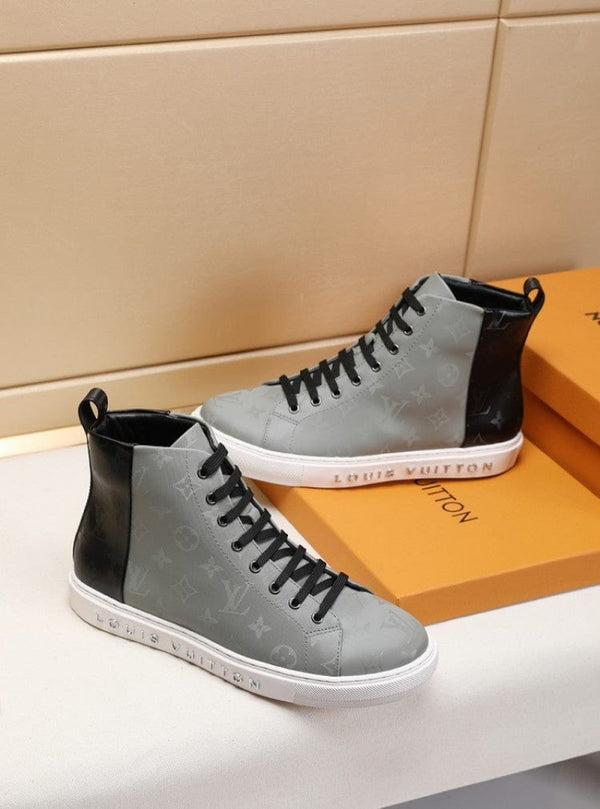 lv stellar trainer boot grey black sneaker
