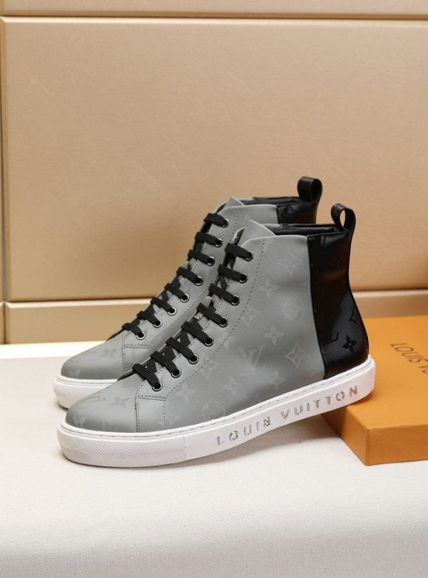 lv stellar trainer boot grey black sneaker