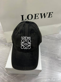 Loewe Denim Washed Black Premium Unisex Cap With Safety Box