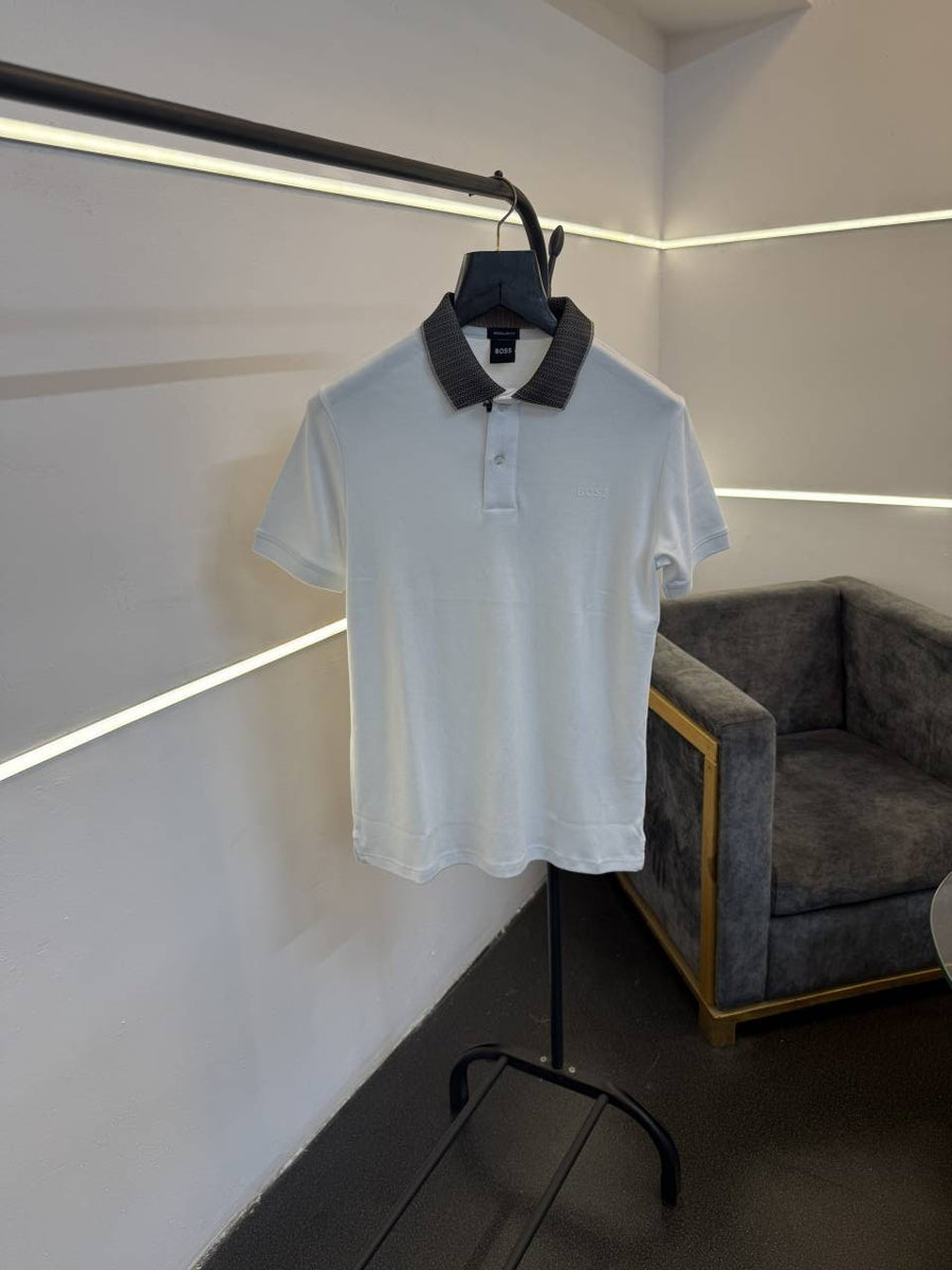 Hugo bos imported polo tshirt white sale